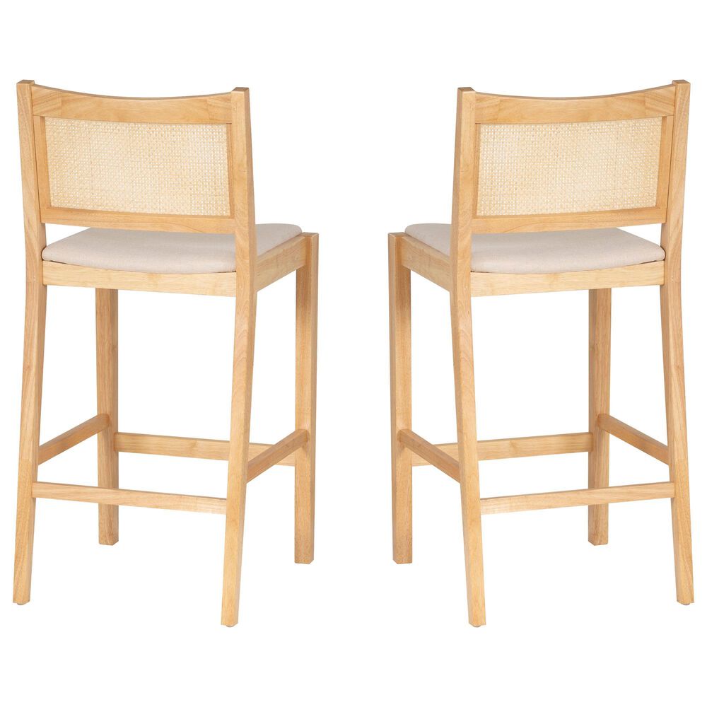 Linon Home Decor Bauer Barstool in Natural (Set of 2), , large