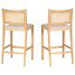 Linon Home Decor Bauer Barstool in Natural (Set of 2), , large