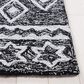 Safavieh Micro-Loop Southwestern 5" Square Black and Ivory Area Rug, , large