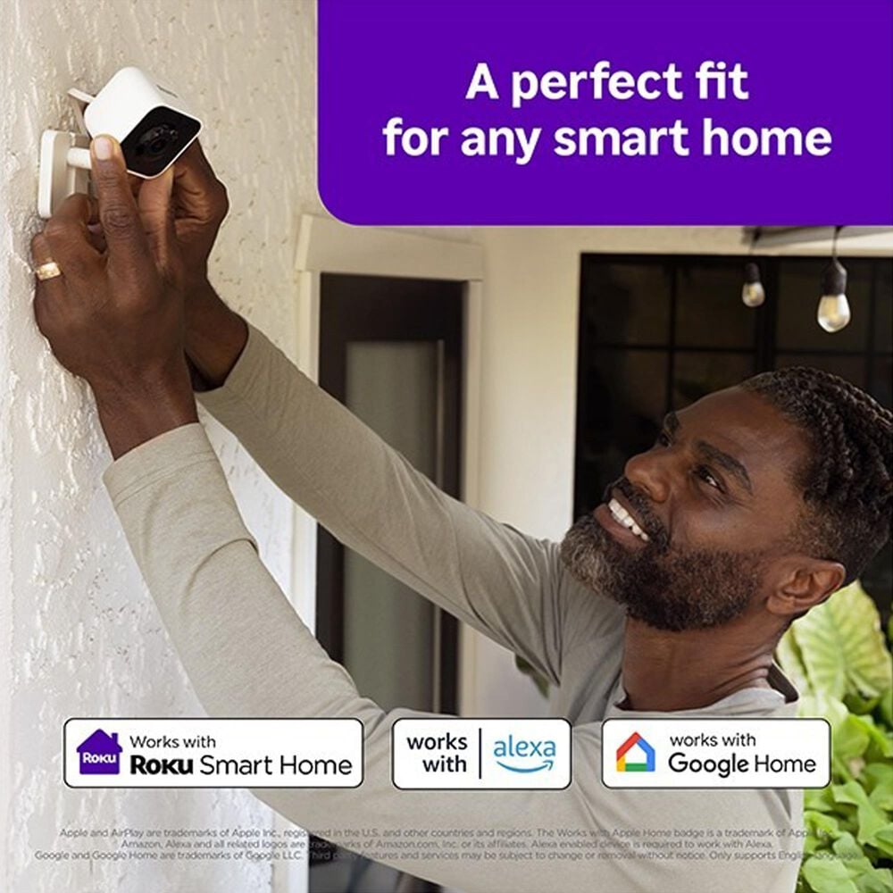 Roku Outdoor Wired Camera in White, , large