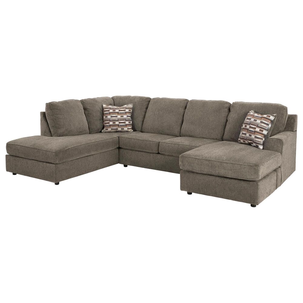 Ashley OPhannon 2-Piece U-Shaped Sectional with Right Facing Chaise and Left Facing Corner Chaise in Putty, , large