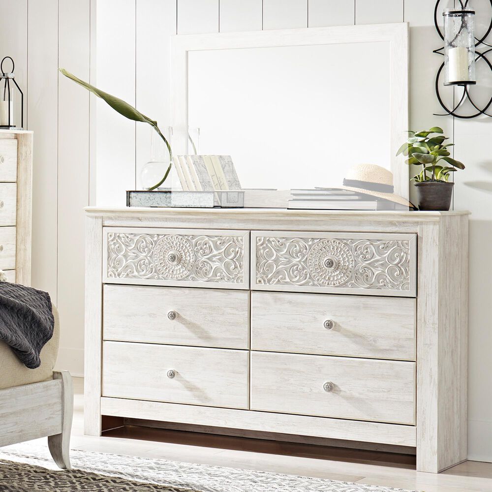 Ashley Paxberry Dresser in Whitewash, , large