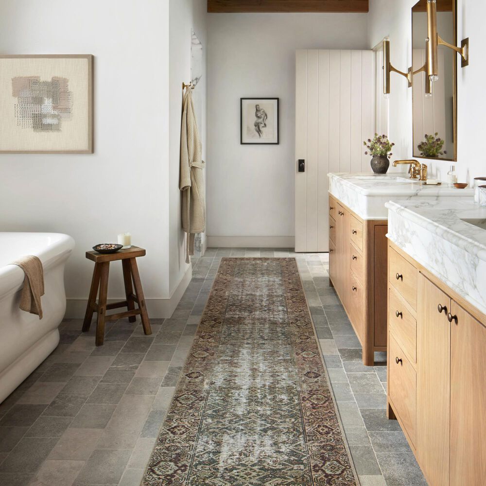 Amber Lewis x Loloi Georgie 2&#39; x 5&#39; Moss and Salmon Area Rug, , large
