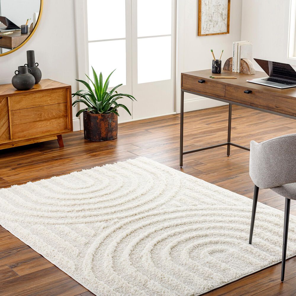 Surya Rodos RDO2328 5&#39;3&quot; x 7&#39; Beige, White Area Rug, , large