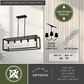 Vaxcel Pratt 5-Light Linear Chandelier in Matte Black, , large
