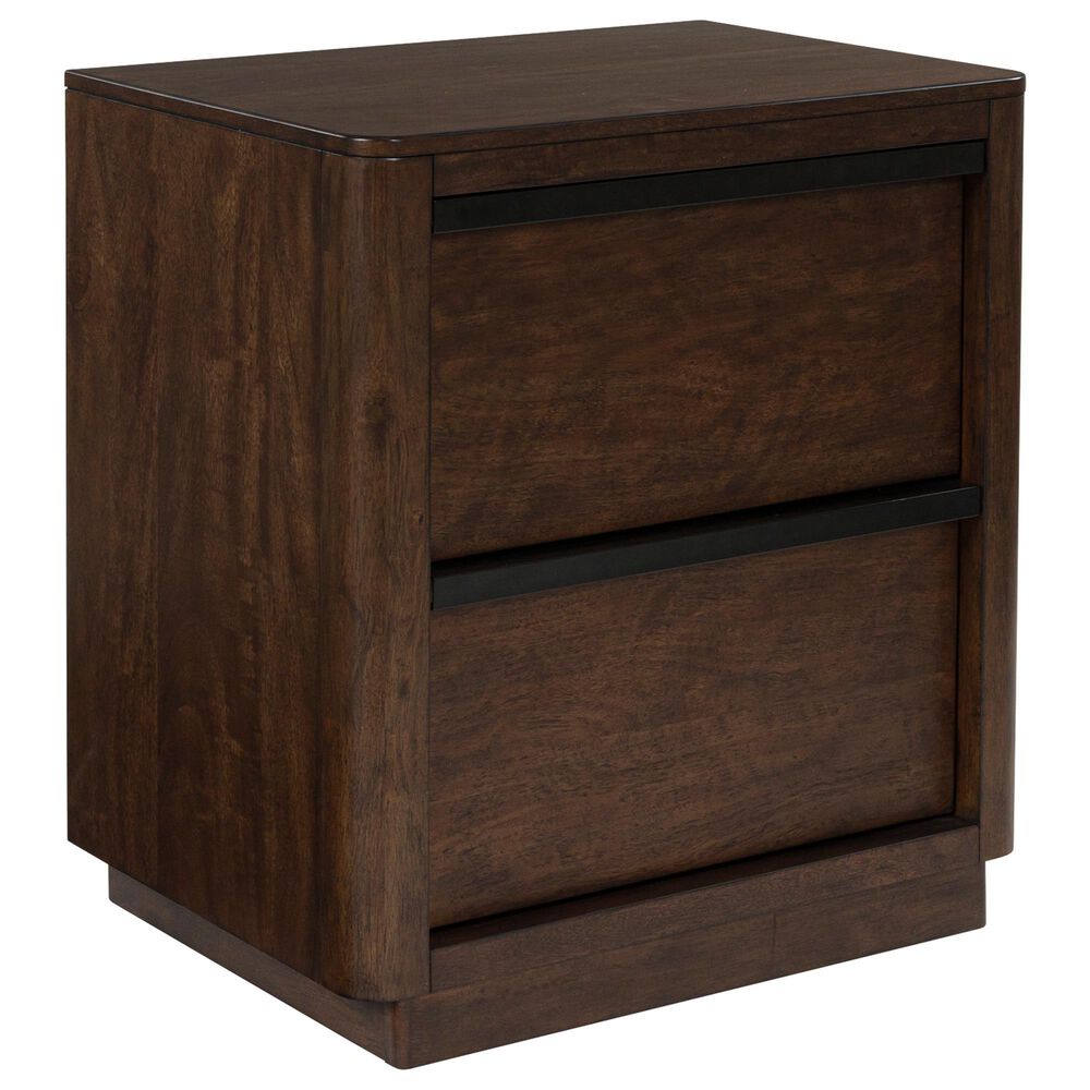 Millenium Dilenno 2 Ball Bearing Smooth Gliding Drawer Nightstand in Dark Brown, , large