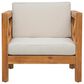 Hearth and Haven Brava Outdoor Club Chair with Cross-Back Design in Beige, , large