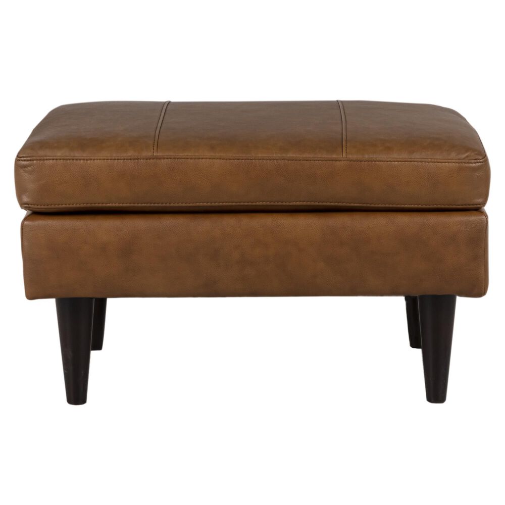 Best Home Furnishings Trafton Leather Ottoman in Rust Tan, , large