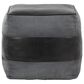 Lumisource Cobber Canvas Pouf in Black and Grey, , large