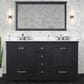 Lexora Home Dukes 60" Double Bathroom Vanity in Espresso with 2 cm White Quartz Top and Rectangular Sinks, , large