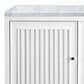 James Martin Vanities Athens 60" Single Bathroom Vanity in Glossy White with 3 cm Carrara White Marble Top and Rectangular Sink, , large
