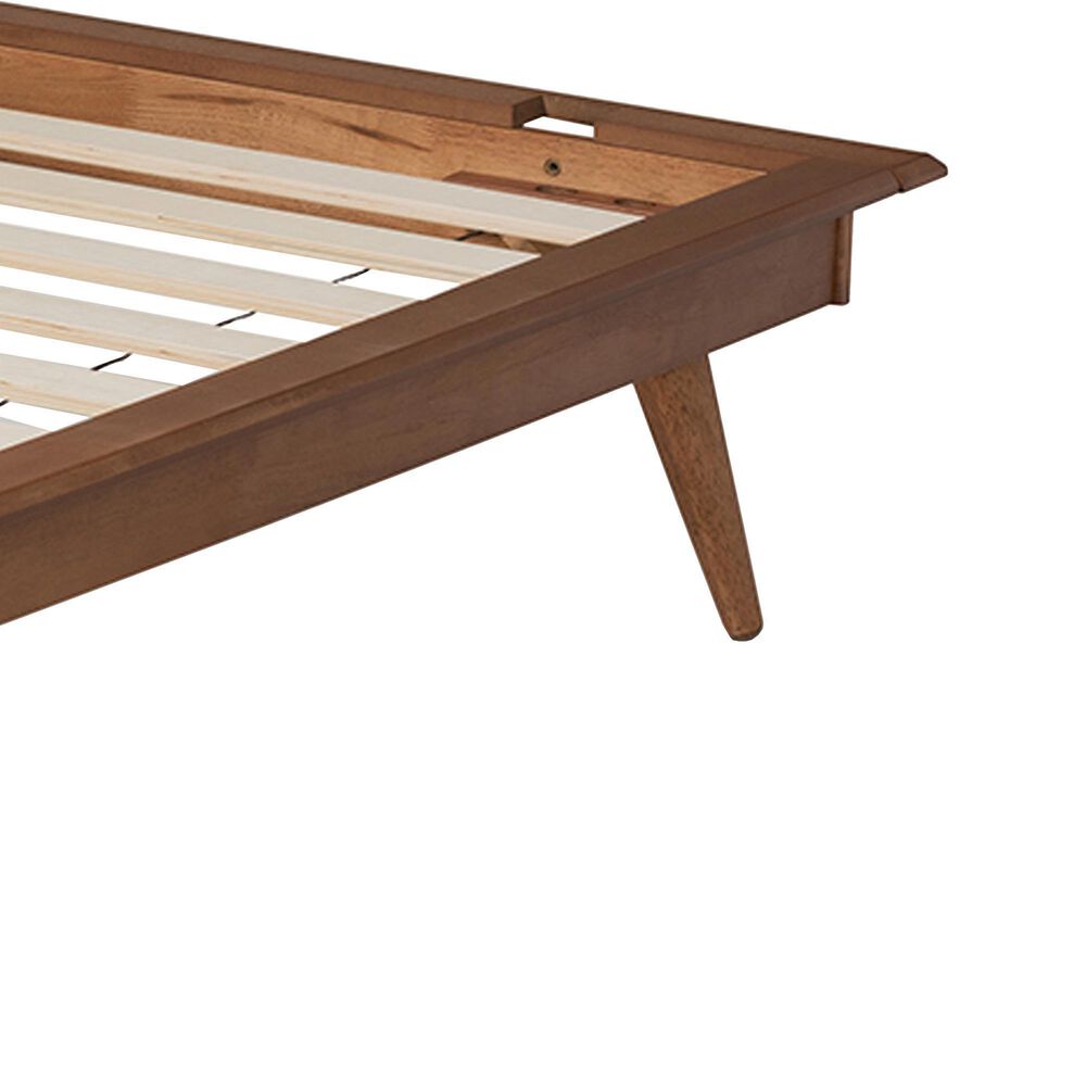 Baxton Studio Karine Full Platform Bed Frame in Walnut Brown, , large