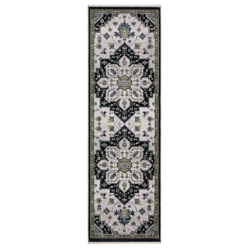 Oriental Weavers Keira Blue and Grey 2"3" x 7"6" Runner, , large
