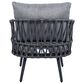 Hearth and Haven 4-Piece Patio Conversation Set with Gray Cushion in Black, , large