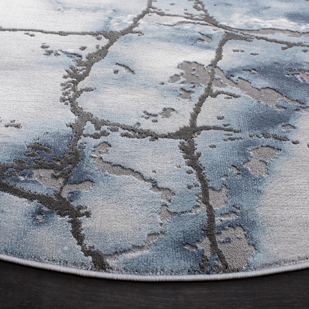 Safavieh Craft CFT877L 10&#39; Round Grey and Blue Area Rug, , large