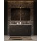 Lexora Home Abbey 60" Double Bathroom Vanity in Black Oak with 2 cm White Carrara Marble Top and Rectangular Sinks, , large