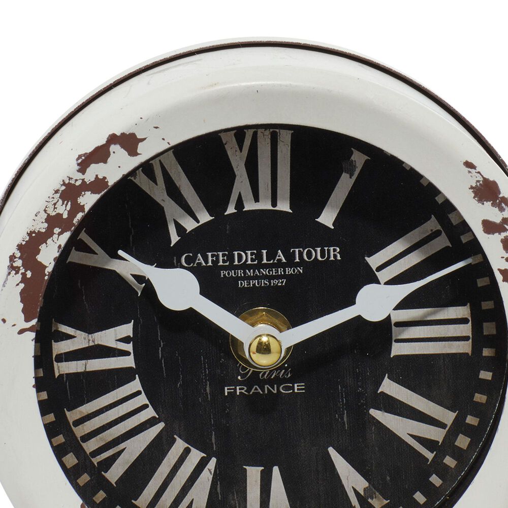 Maple and Jade 7&quot; x 7&quot; Table Clock in Black and White &#40;Set of 2&#41;, , large