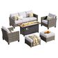 HOMLUX 6-Piece Outdoor Sofa Set in Gray, , large