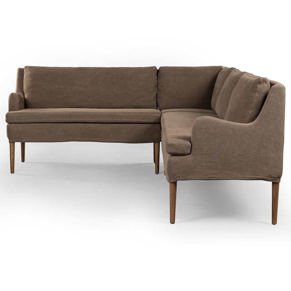 Four Hands Aurelia Dining Banquette L-Shape in Amber Oak, , large