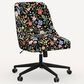 Rifle Paper Co Crafted by Cloth and Company Oxford Office Chair in Strawberry Fields Black, , large