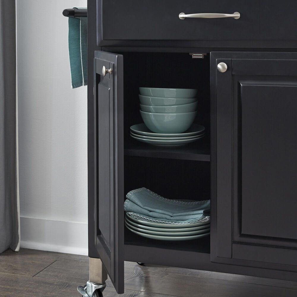 Homestyles Dolly Madison Kitchen Cart in Black, , large