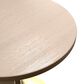 Leisuremod LeisureMod Verve Collection 27 Round Dining Table, Brushed Gold Base with Light Natural Wood MDF Top, , large