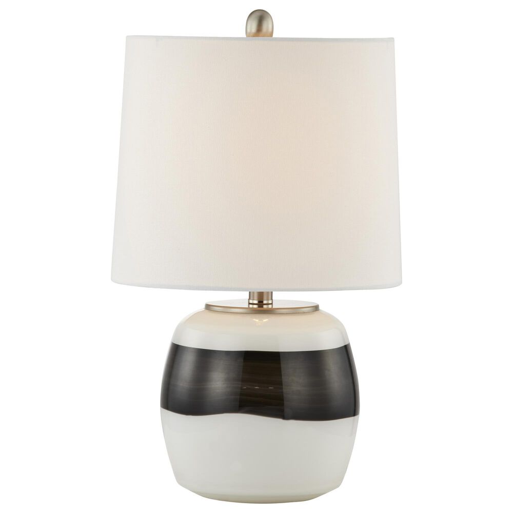 Southern Lighting Velma Table Lamp in White and Black, , large