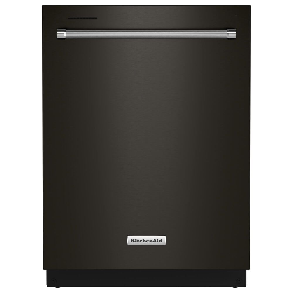 KitchenAid 24" Built In Bar Handle Dishwasher with Top Control in Black Stainless, , large