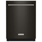 KitchenAid 24" Built In Bar Handle Dishwasher with Top Control in Black Stainless, , large