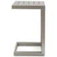 Hearth and Haven Cape Coral C-Shaped Patio Side Table in Silver, , large