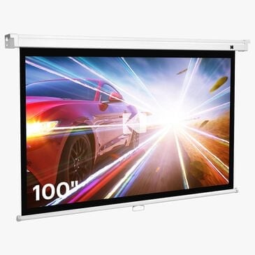 Kodak 100" Manual Pull Down Projector Screen, Large 16:9 Retractable Projector Screen, , large