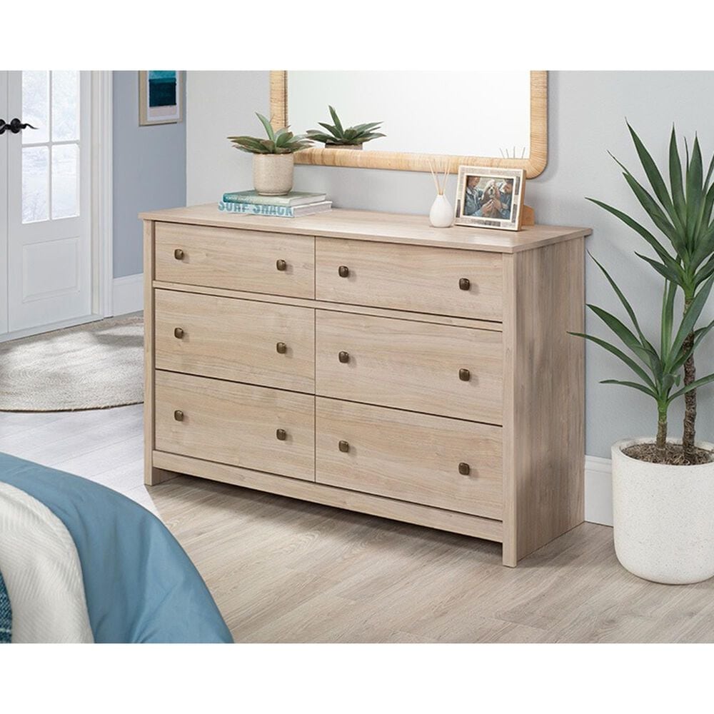 Sauder River Ranch 6-Drawer Dresser in Harvest Walnut, , large