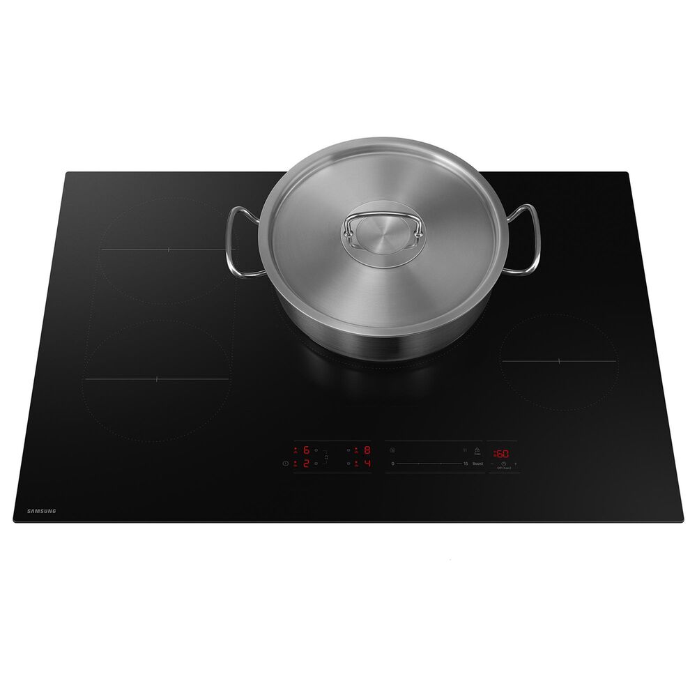 Samsung Bespoke 2-Piece Kitchen Package with Stainless Steel Bespoke 30" Single Wall Oven and Black 30" Induction Cooktop, , large