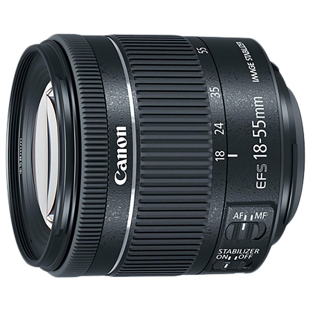 Canon EF-S 18-55mm f/4-5.6 IS STM Zoom Lens in Black, , large