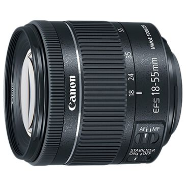Canon EF-S 18-55mm f/4-5.6 IS STM Zoom Lens in Black, , large