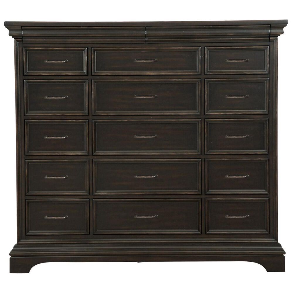 at HOME Caldwell Master Chest in Caldwell Dark Brown with Black, , large
