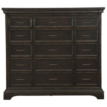 at HOME Caldwell Master Chest in Caldwell Dark Brown with Black, , large