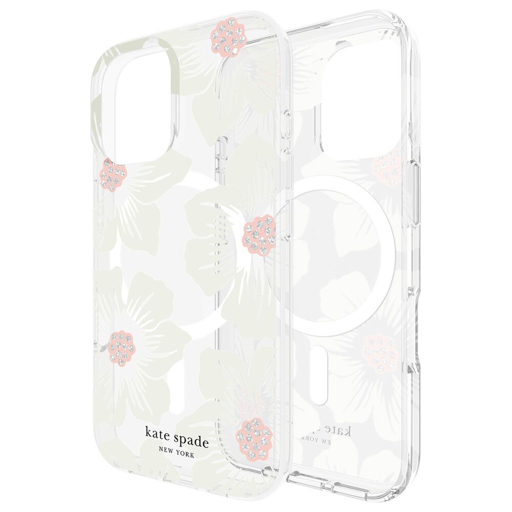 Kate Spade Protective MagSafe Case for iPhone 16 in Hollyhock Cream Floral, , large