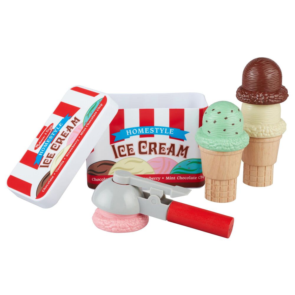 Melissa & Doug Scoop and Stack Ice Cream Cone Playset, , large
