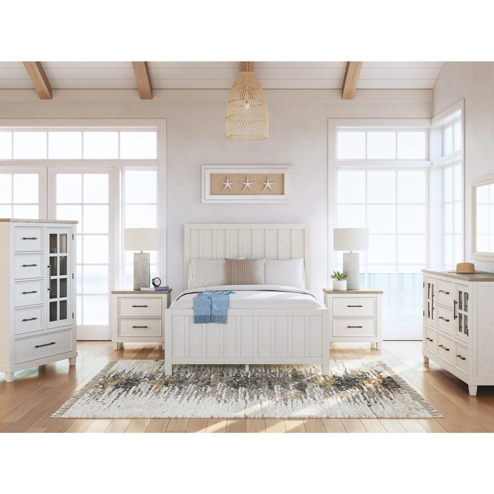 Ashley Shaybrock 2-Drawer Nightstand in Antique White and Brown, , large
