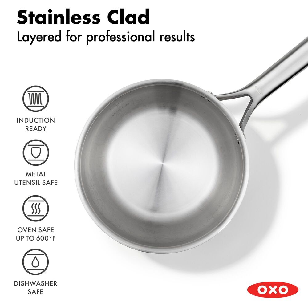 Green Pan Mira 3.5-Quart Covered Chef's Pan with Lid in Stainless Steel, , large