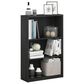 HOMLUX 3-Tier Display Bookshelf with Adjustable Shelves in Blackwood, , large