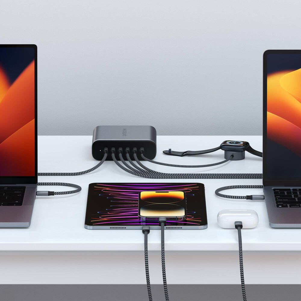Satechi 200W USB-C 6-Port GaN Charger in Space Gray, , large