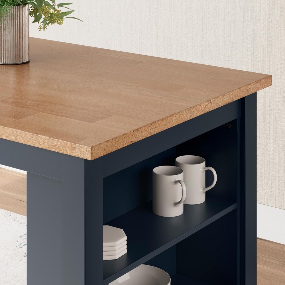 Ashley Gesthaven Counter Height Table in Light Natural and Dark Blue - Table Only, , large