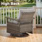 Sunwell Garden 5-Piece Patio Conversation Set with Swivel Chairs in Gray, , large