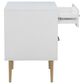 Linon Home Decor Gloria 2-Drawer Nightstand in White and Gold, , large