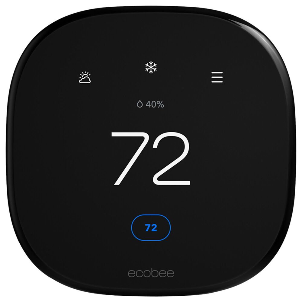 Ecobee Smart Enhanced Programmable Touch Screen Wi-Fi Thermostat in Black, , large
