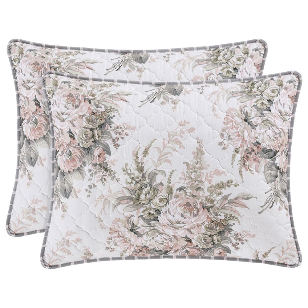J. Queen New York Estelle 3-Piece Full/Queen Quilt Set in Blush, , large