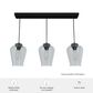 Hunter Vidria 3-Light Linear Pendant Cluster in Matte Black, , large