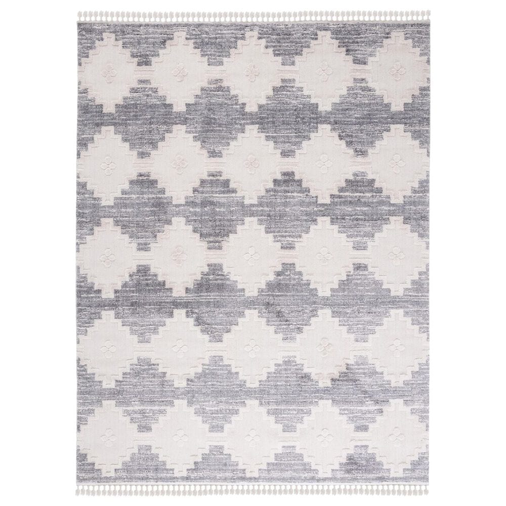 Safavieh Marrakesh MRK530E 9" x 12" Ivory and Grey Area Rug, , large